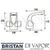 Bristan Bright Basin Mixer Clicker Waste Tap Dimensions